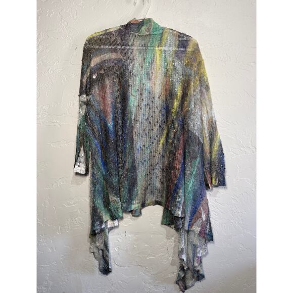 Jess & Jane mesh artsy kimono womenns 1X boho eclectic fairy grunge bohemian - Picture 6 of 7